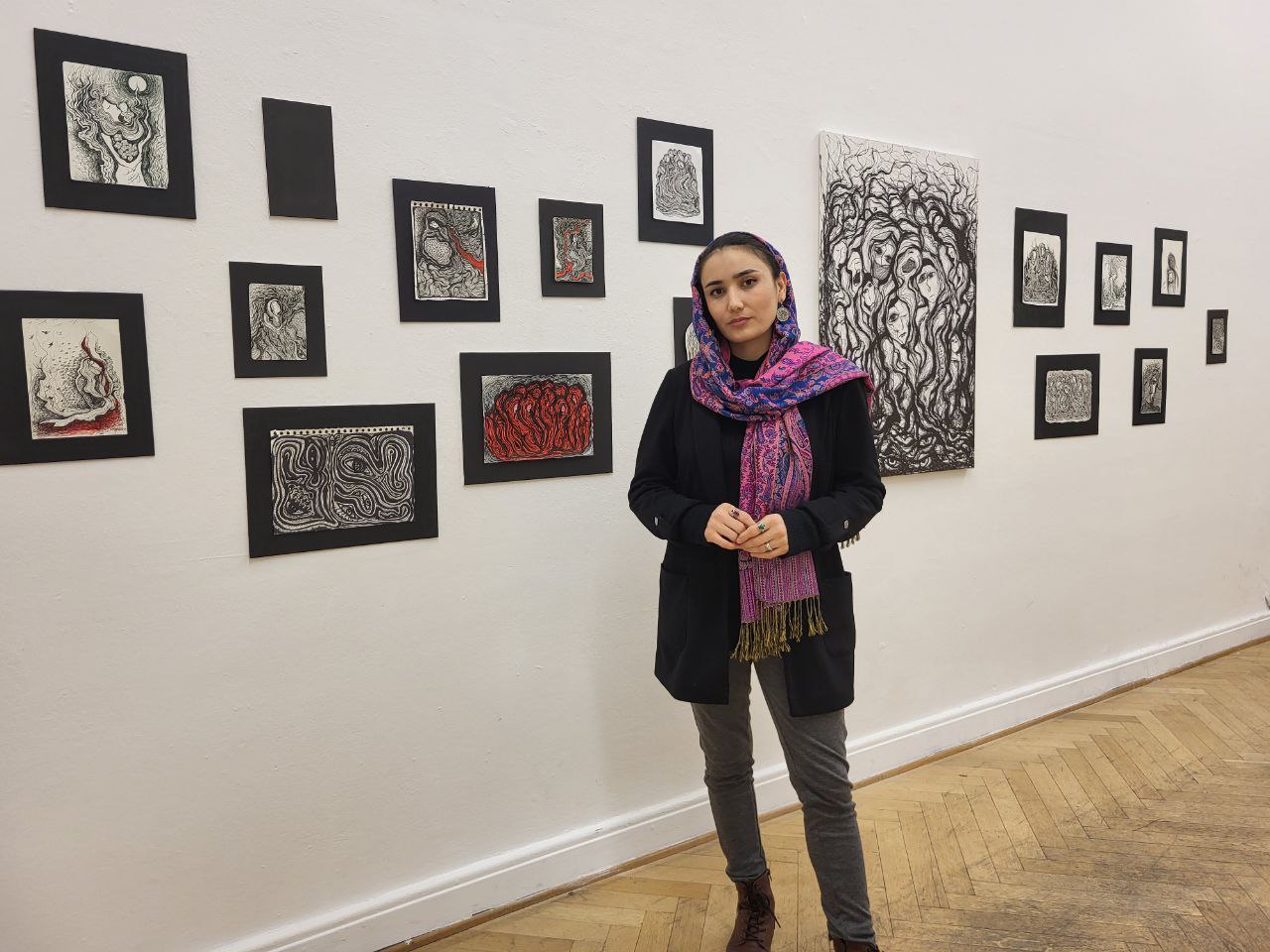 Installation view of a group exhibition